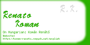 renato koman business card